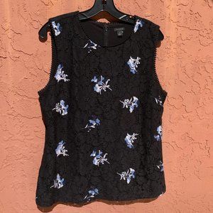 Ann Taylor sleeveless lace blouse